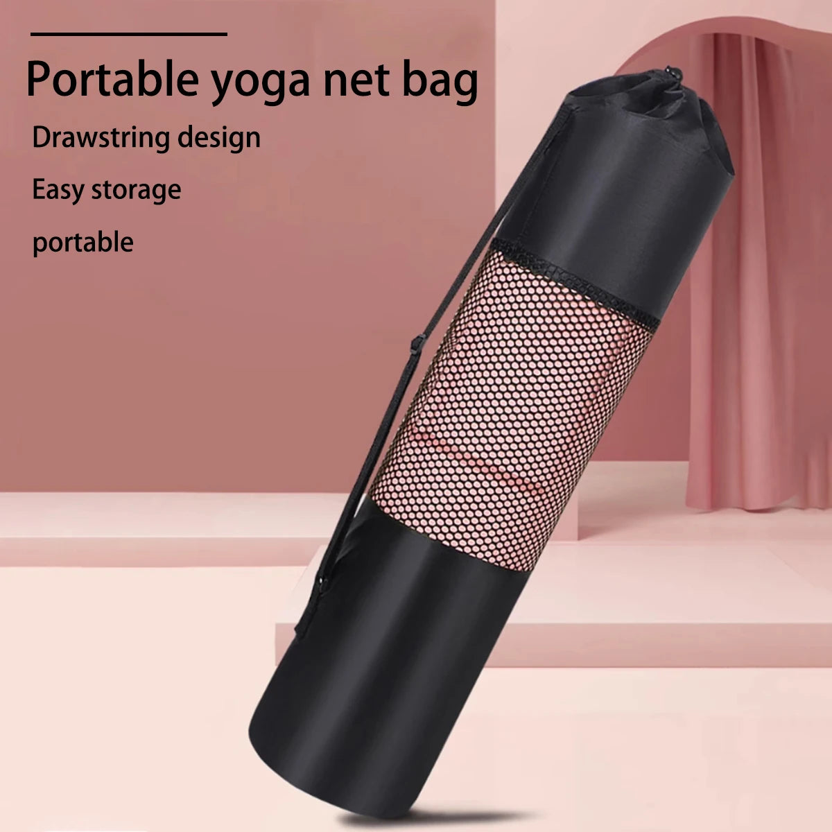 Breathable Mesh Yoga Mat Bag with Shoulder Strap