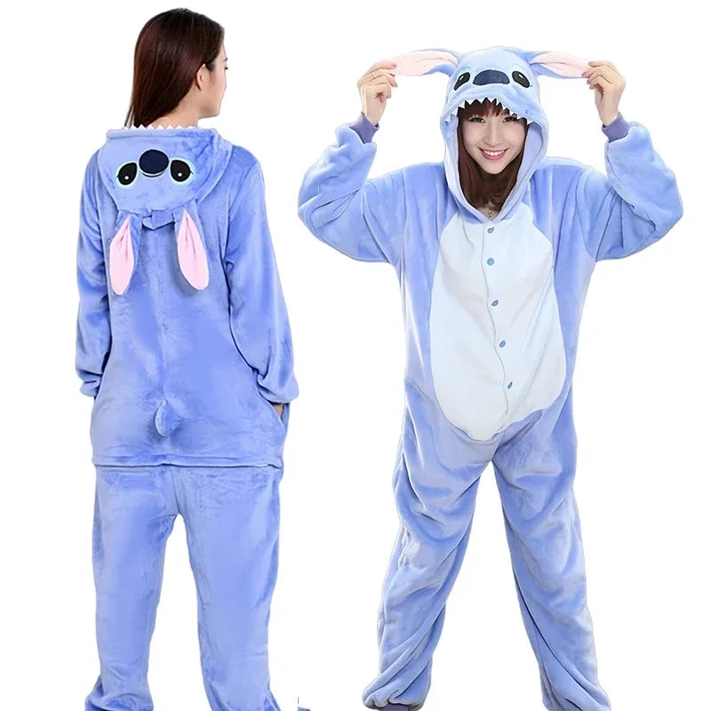 Kids Stitch Cosplay Costumes Jumpsuit  Clothes Stitch Child Hooded Loungewear