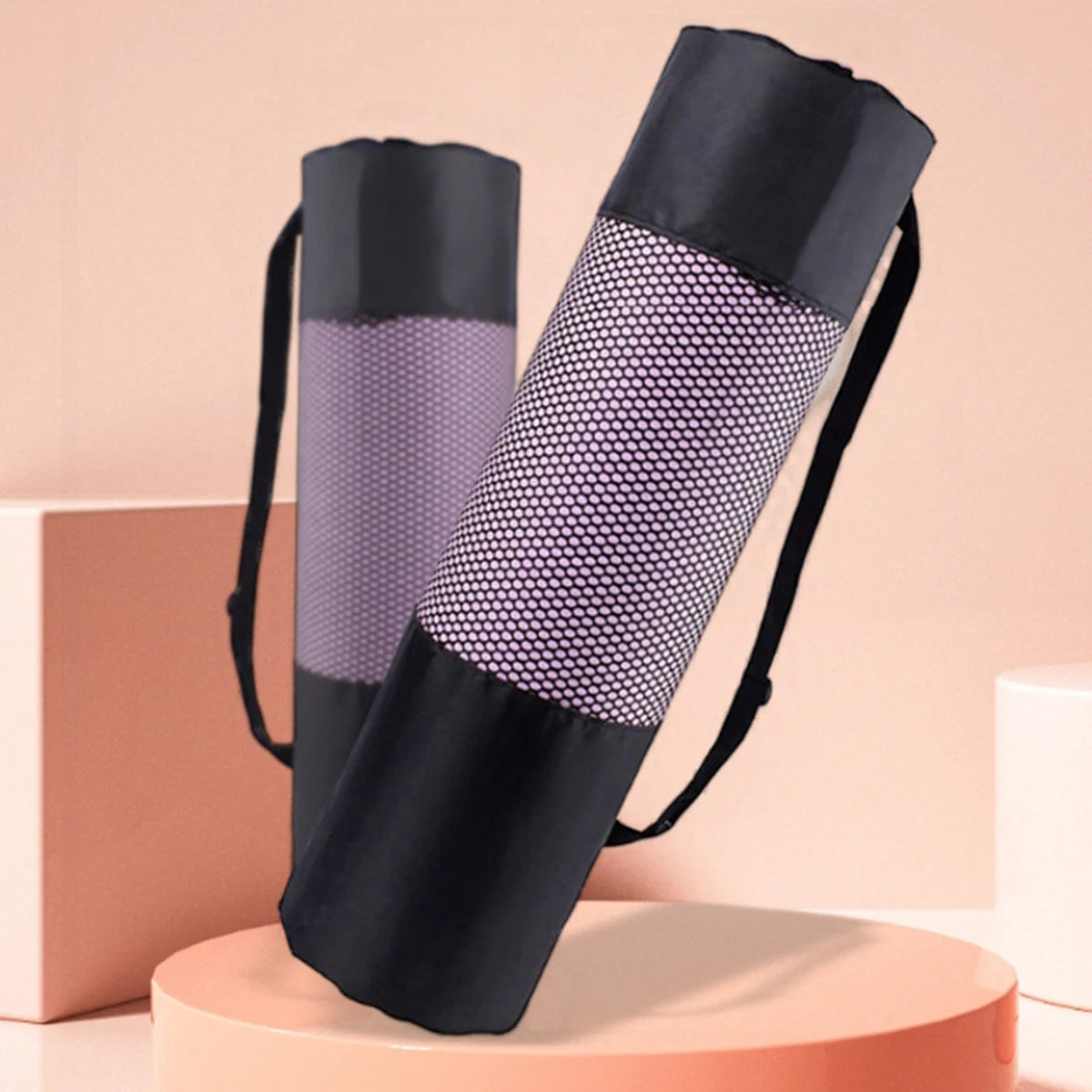 Breathable Mesh Yoga Mat Bag with Shoulder Strap