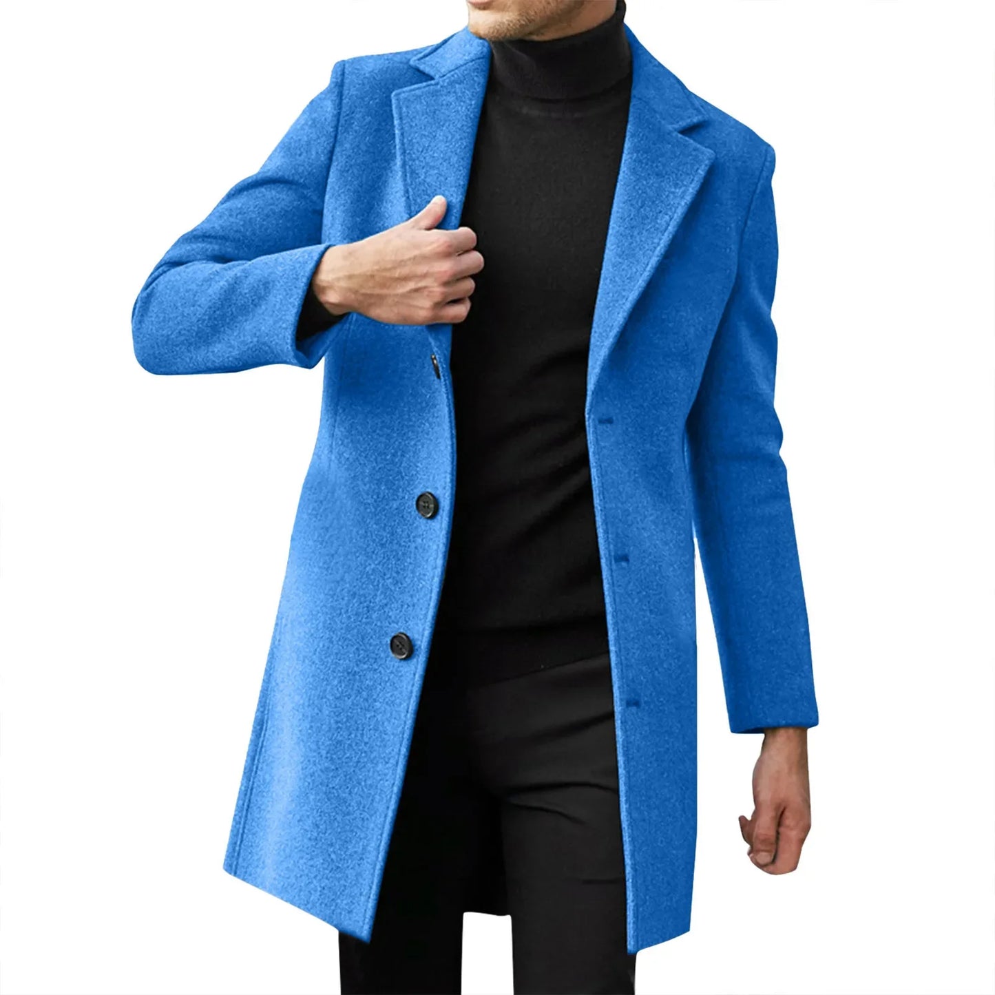 New Men's Clothing, Business Casual Woolen Coat