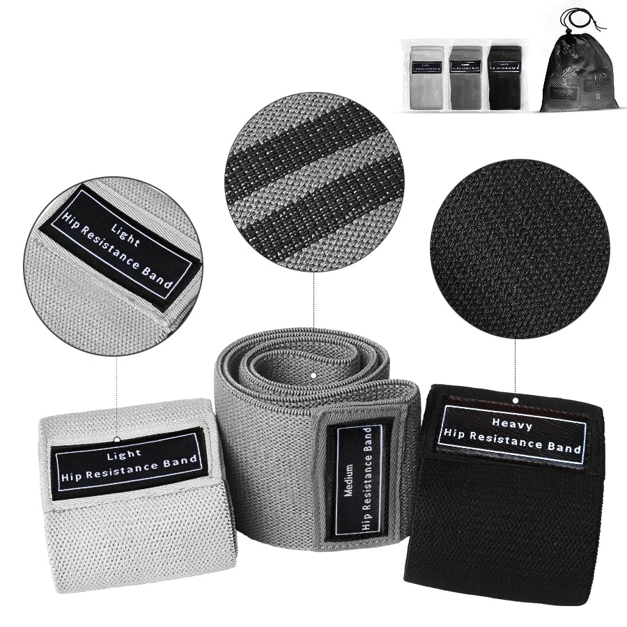 Fabric Resistance Hip and Glutes Workout Bands