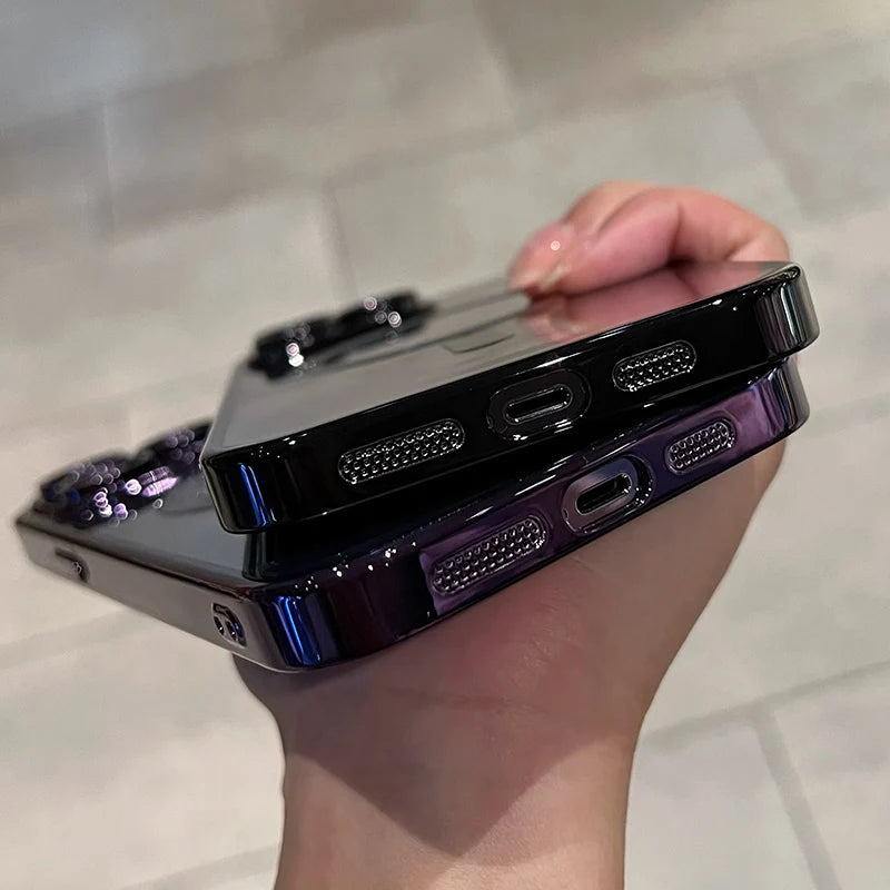 Luxury Magnetic Plating Clear Case For Magsafe Wireless Charging