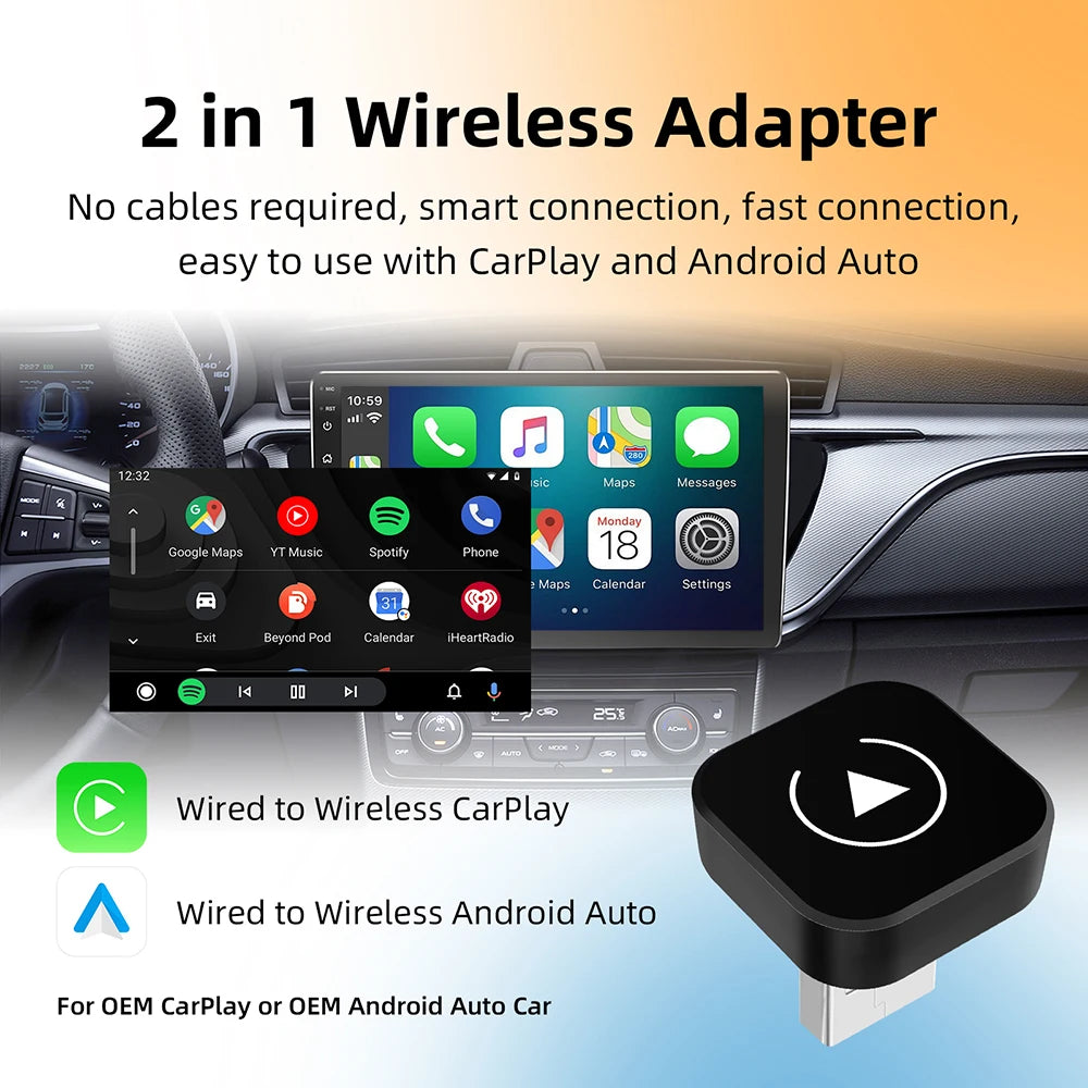 2in1 Wireless CarPlay Wireless