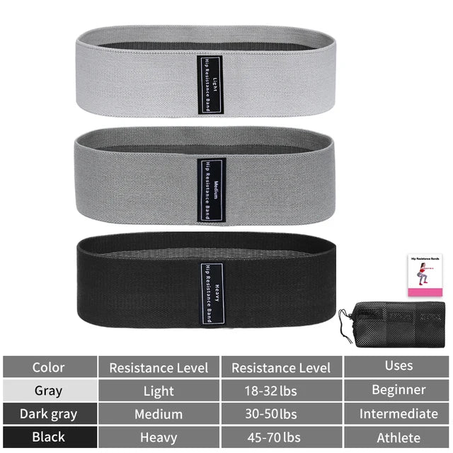 Fabric Resistance Hip and Glutes Workout Bands