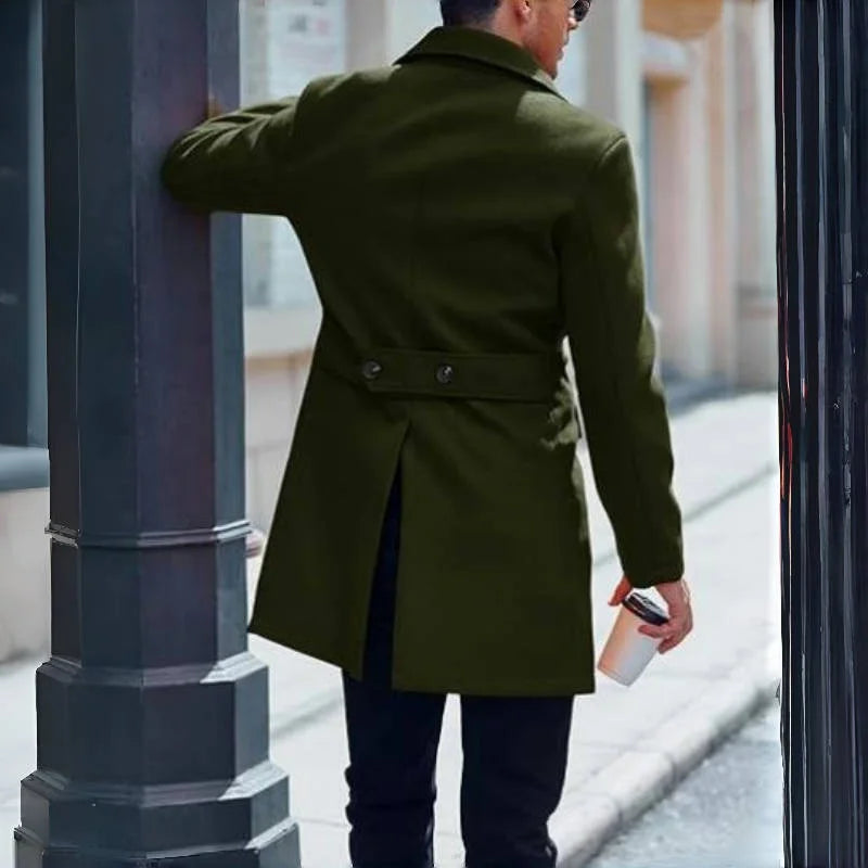 Men's Winter Mid-Length Coat Wool Warm Coats