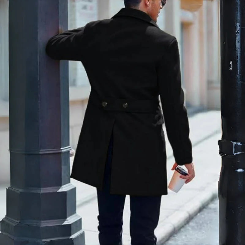 Men's Winter Mid-Length Coat Wool Warm Coats
