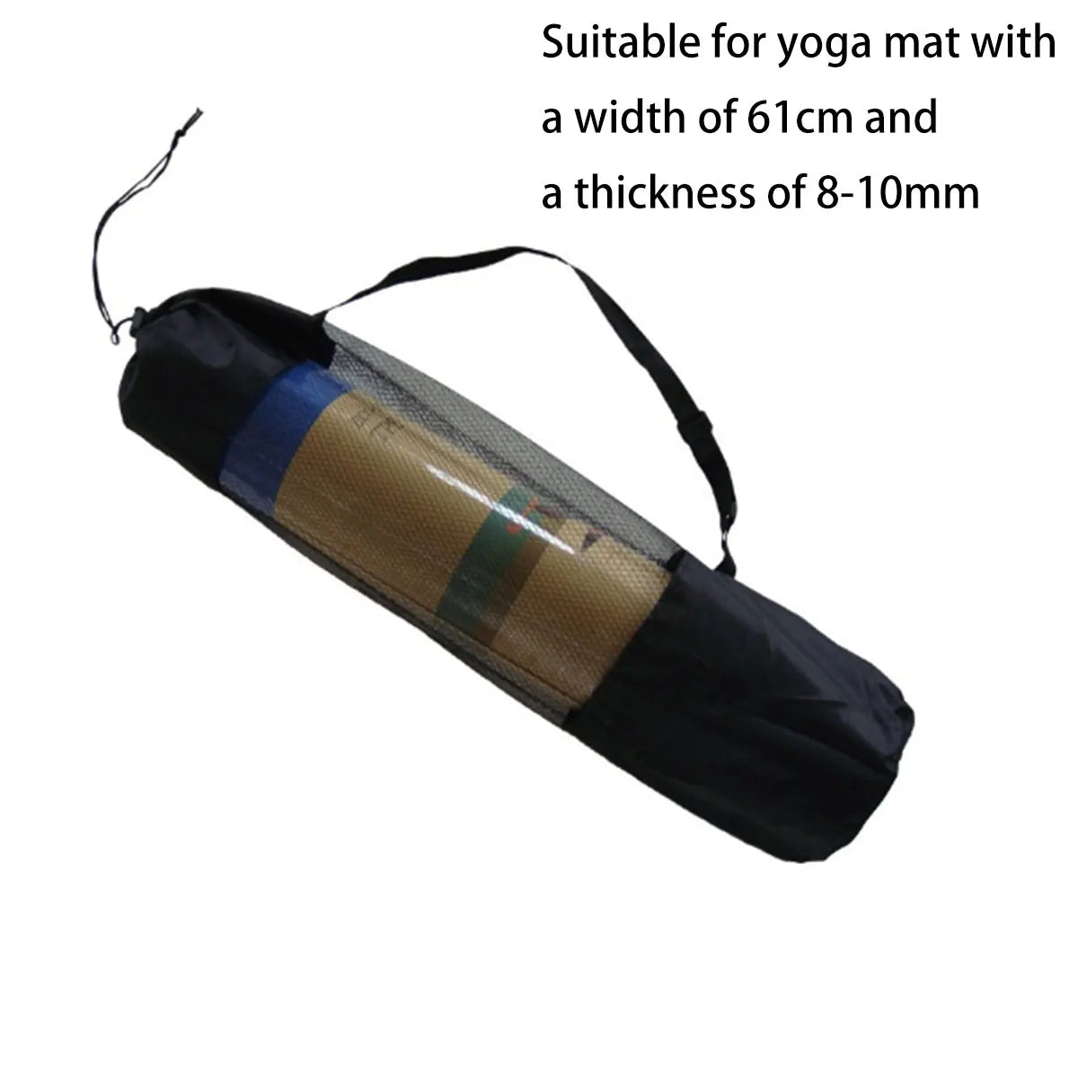 Breathable Mesh Yoga Mat Bag with Shoulder Strap