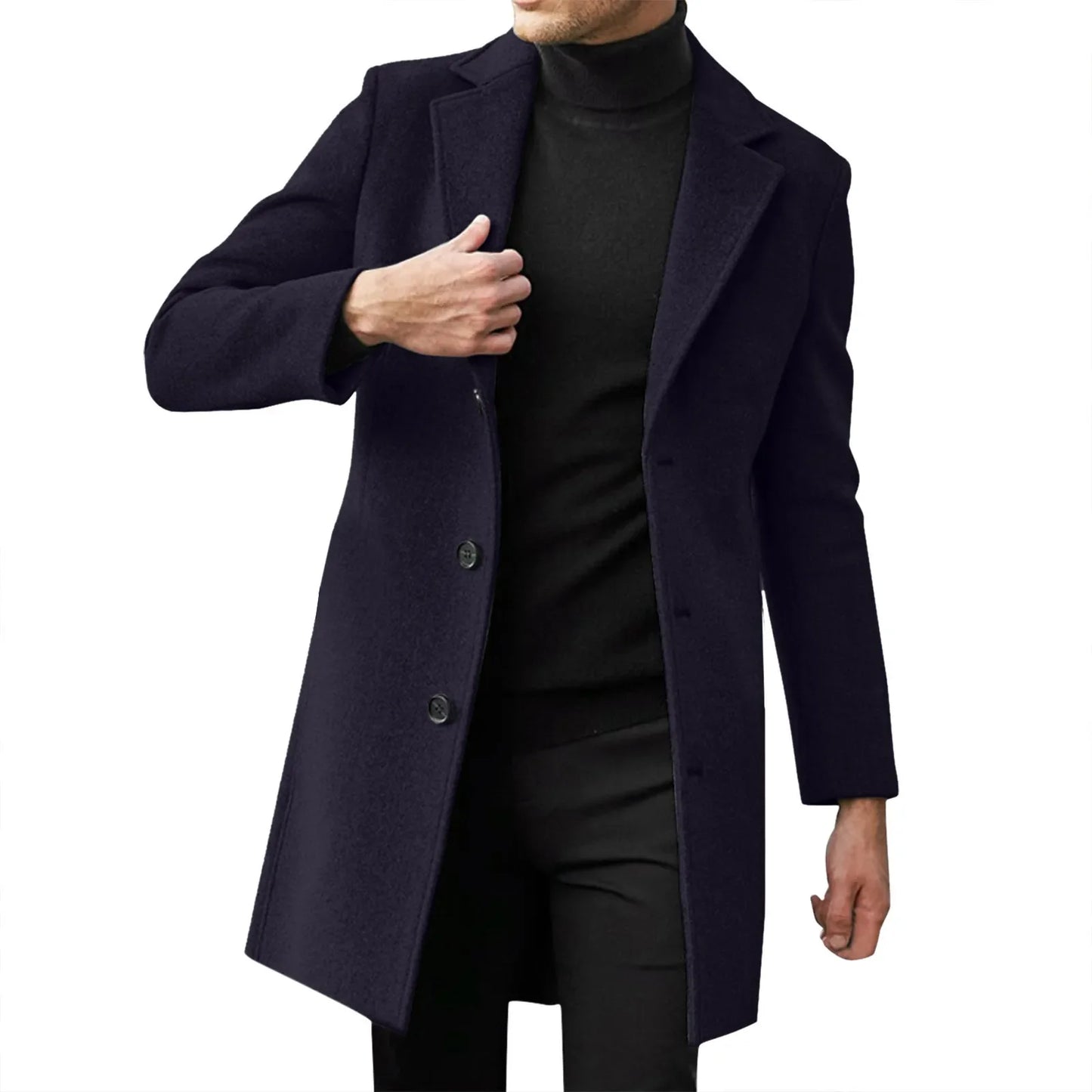 New Men's Clothing, Business Casual Woolen Coat