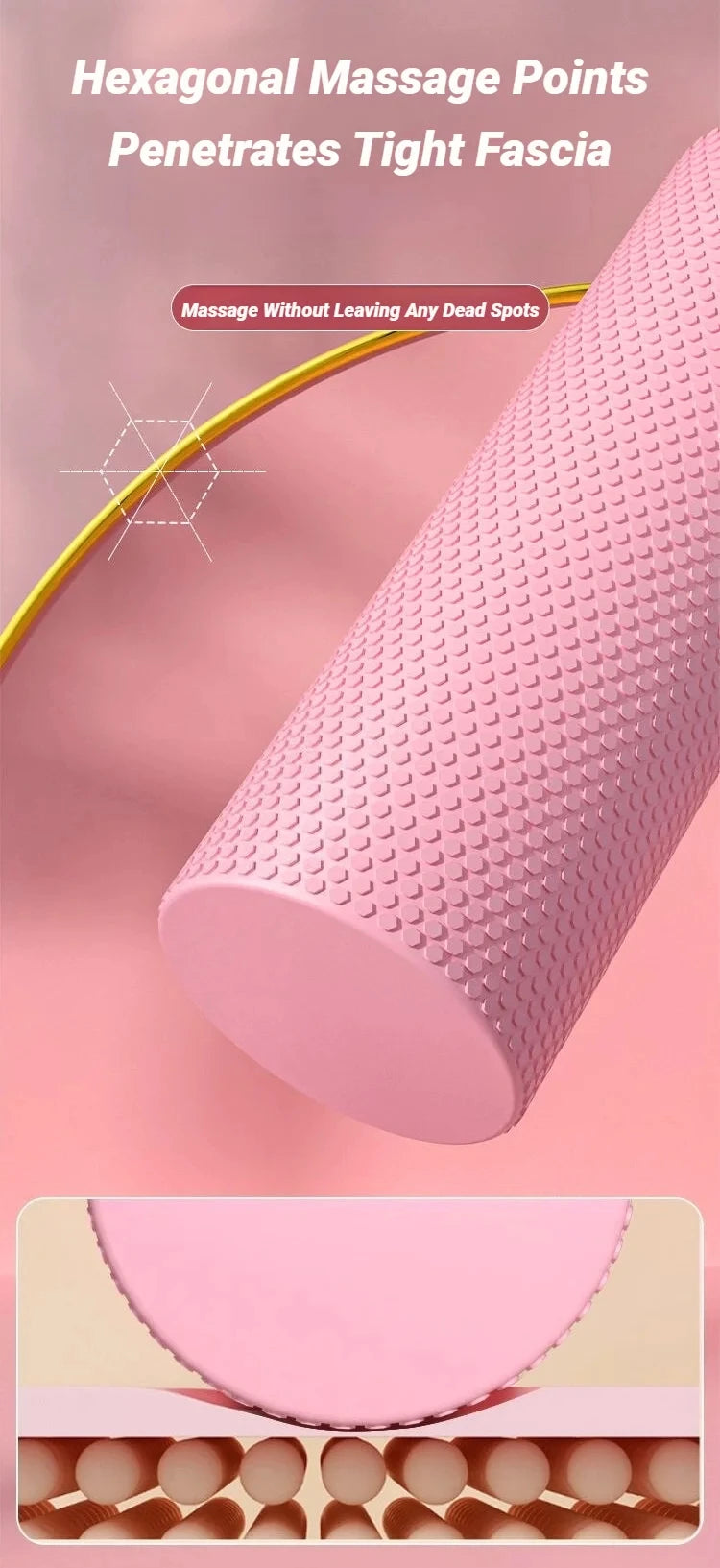 Hexagonal EVA Foam Yoga Roller