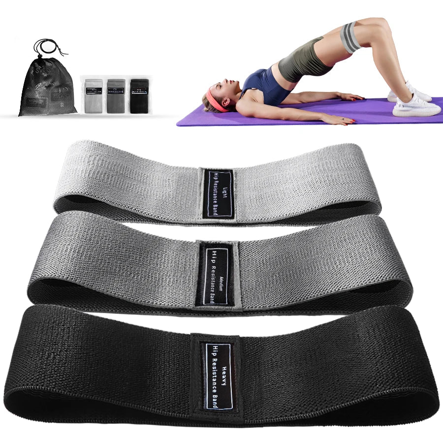 Fabric Resistance Hip and Glutes Workout Bands