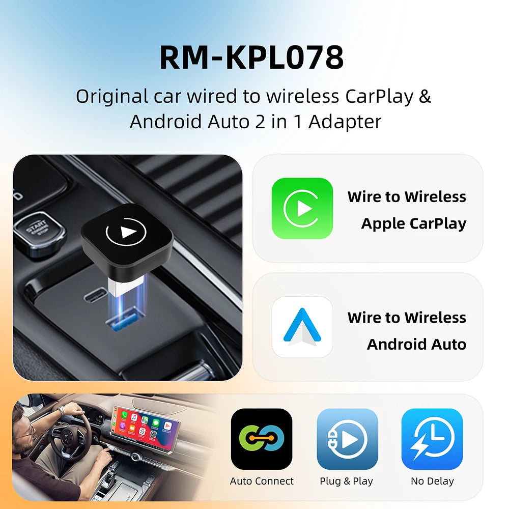 2in1 Wireless CarPlay Wireless