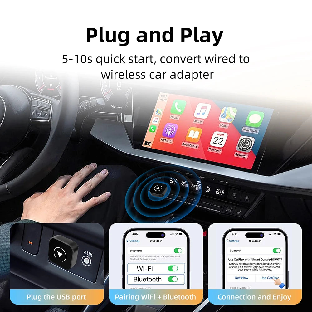 2in1 Wireless CarPlay Wireless