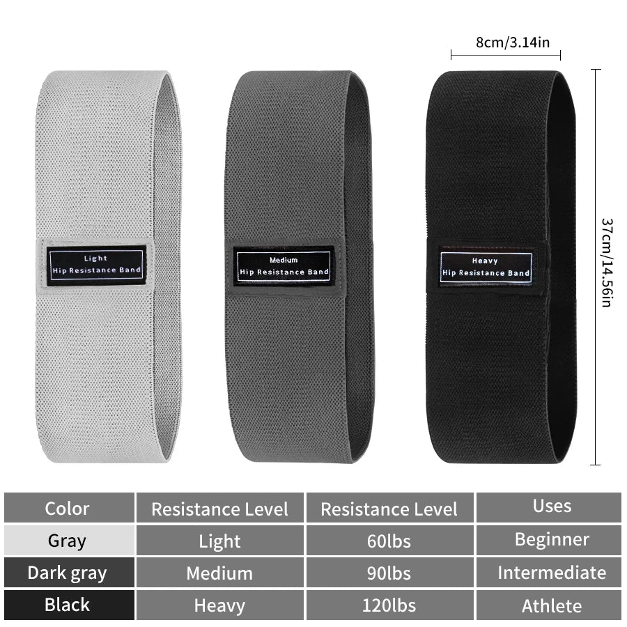 Fabric Resistance Hip and Glutes Workout Bands
